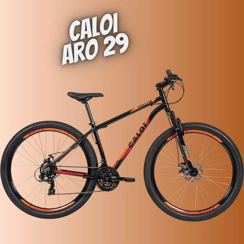 Bicicleta Aro 29 Caloi Vulcan Preta Tam. 15