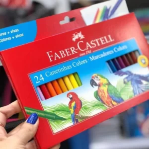 Canetinha Hidrográfica 24 Cores, Faber-Castell