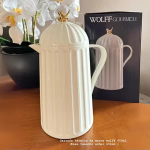 Garrafa Térmica de Plástico Bird Branca 600ml - Wolff