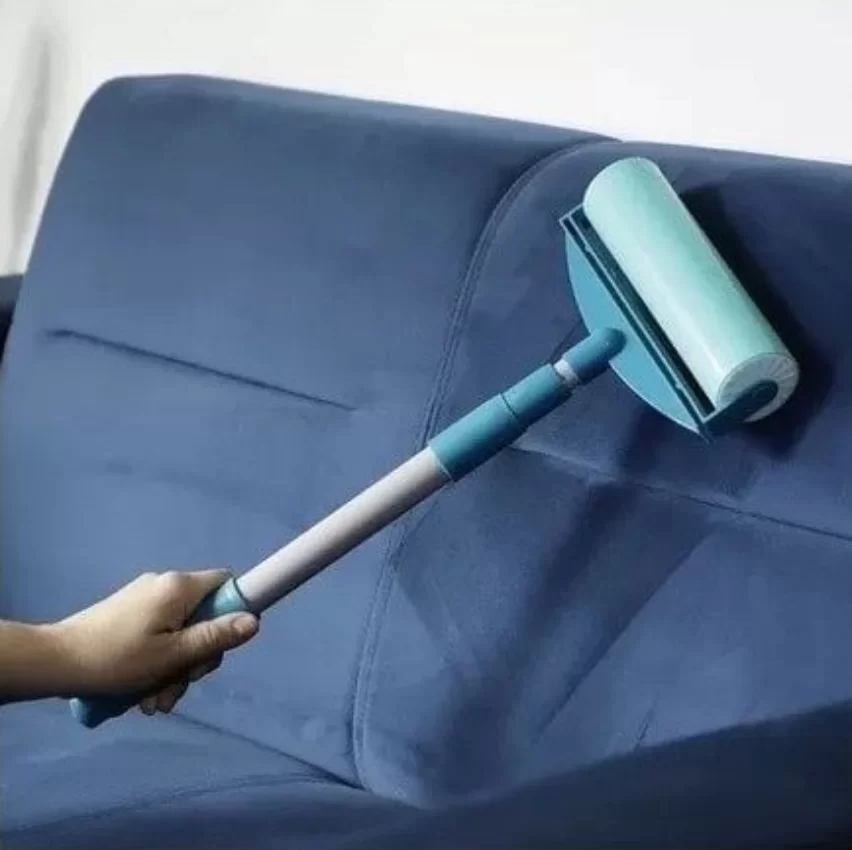 Rolo Adesivo Lavável com Cabo Extensível, remove poeira, pelos e fiapos, FLP7672, Flash Limp