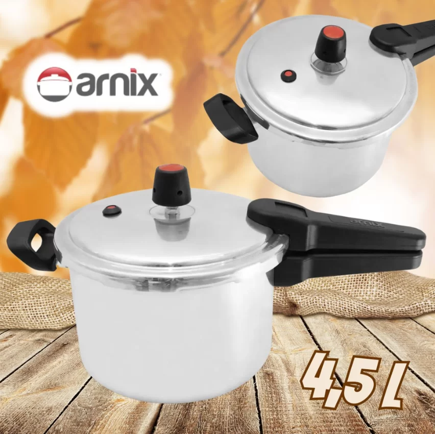 Panela De Pressão Fechamento Externo Polida 4,5 Litros - ARNIX